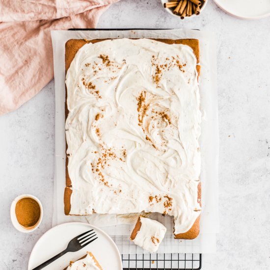 Pumpkin Spice Sheet Cake