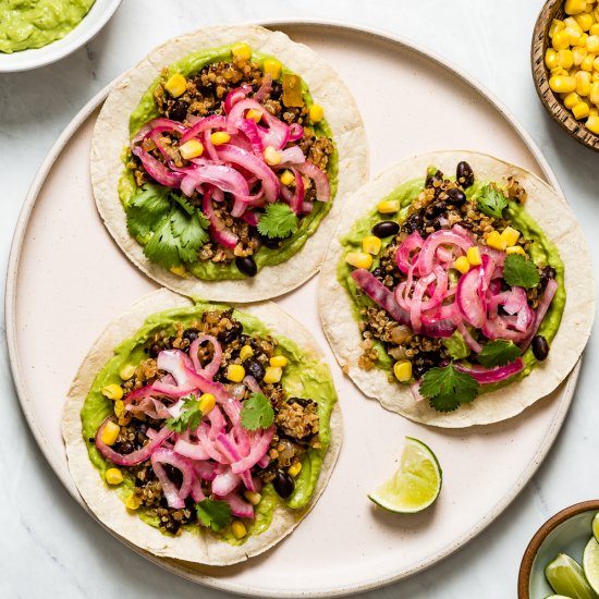 Quinoa Black Bean tacos