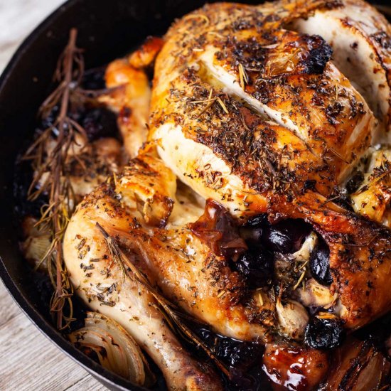 WHOLE ROASTED CHICKEN WITH BRIE