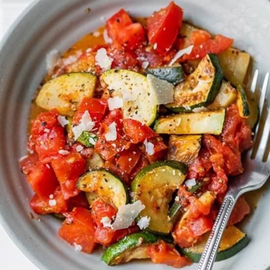 Sautéed Zucchini With Plum Tomatoes