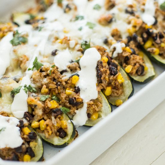 Tex Mex Stuffed Zucchini