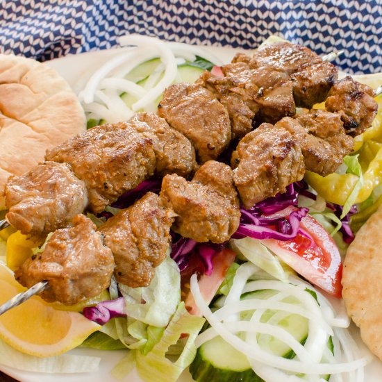 Takeaway Lamb Shish Kebab