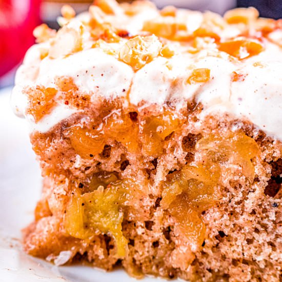 Apple Poke Cake with Dulce de Leche