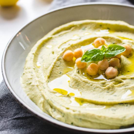 Basil hummus