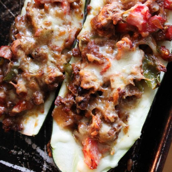 Stuffed zucchini boats