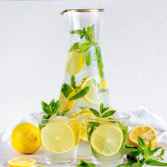 Mint and Lemon Infused Water