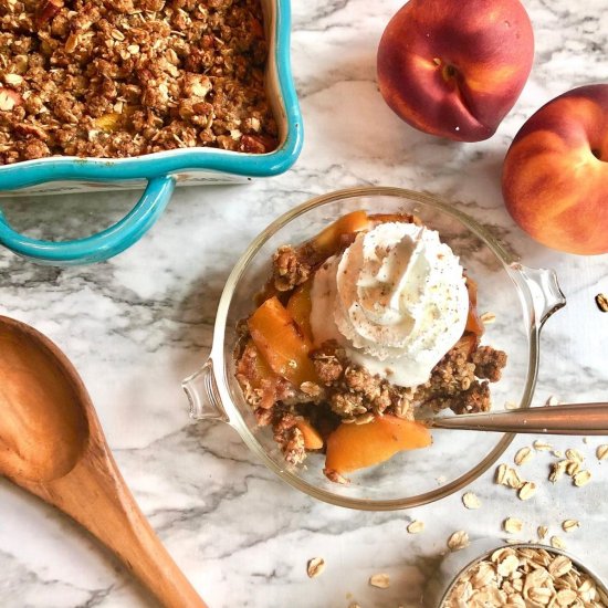 Healthy Peach Crisp