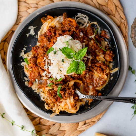 Slow Cooker Lamb and Mushroom Ragu