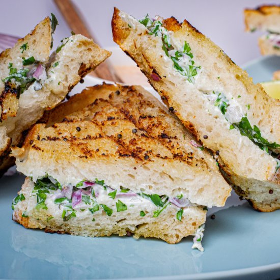 Dahi Toast- Grilled Yogurt Sandwich