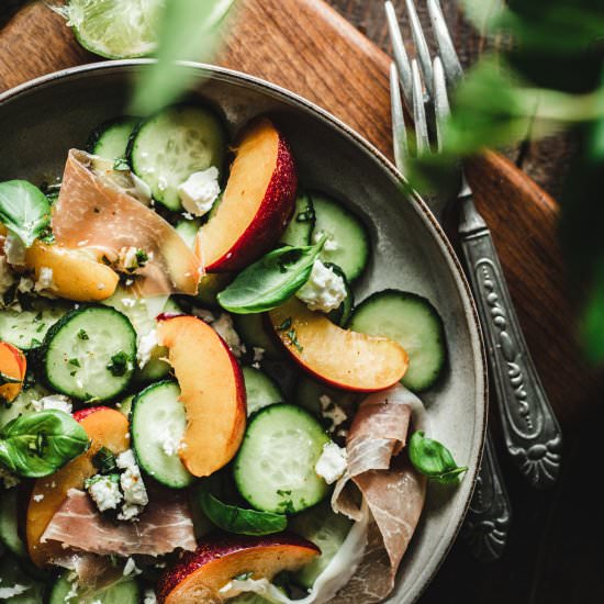 Refreshing Cucumber and Peach Salad