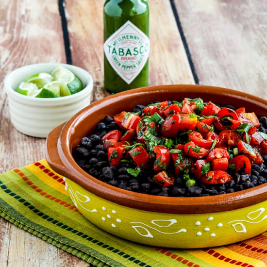 Spicy Black Beans with Cilantro