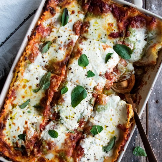 Burrata & Pesto Lasagna