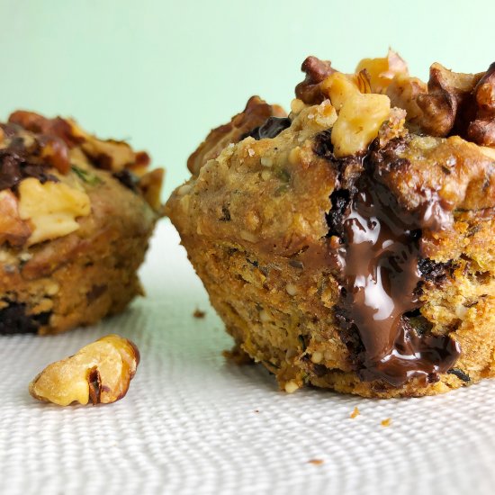 Zucchini Chocolate Chunk Muffins