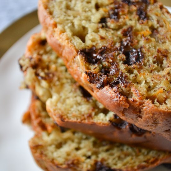 Orange Chocolate Chip Banana Bread