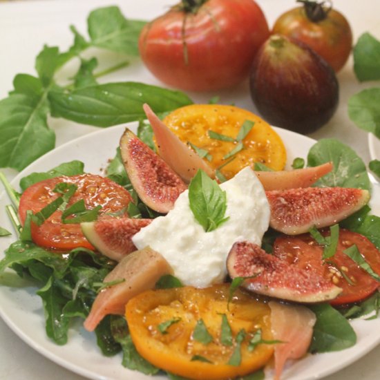 Tomato Garden Salad with Burrata