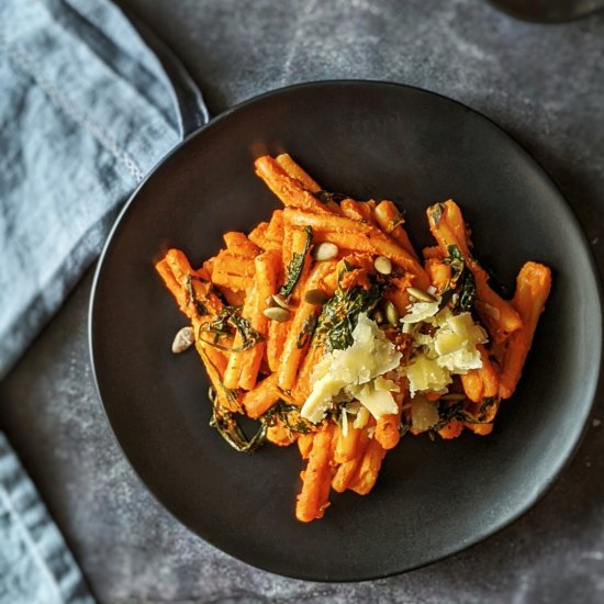 Roasted Red Pepper Tahini Pasta