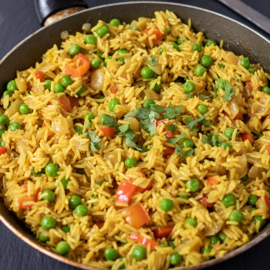 Spicy Rice With Peas