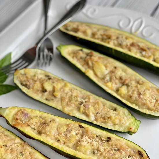 Grilled Stuffed Zucchini