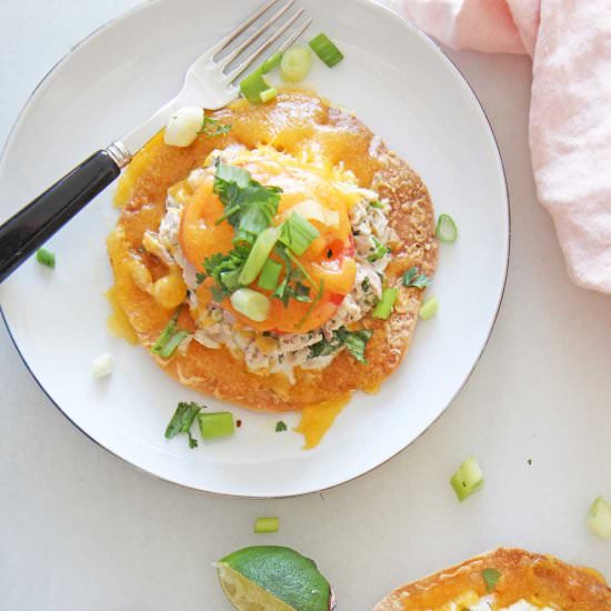 Cheesy Tuna Melt Tostadas