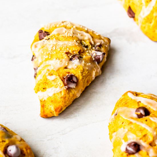 Pumpkin Chocolate Chip Scones