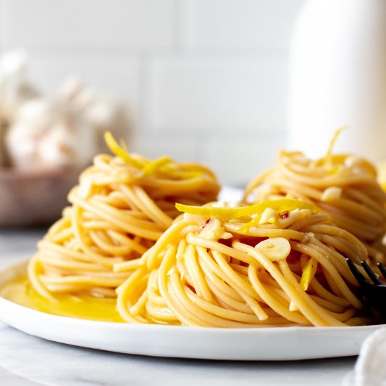 Lemon Garlic Spaghetti