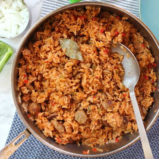 Chicken Sausage & Rice Skillet