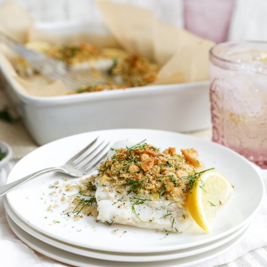 Cracker Crusted Baked Cod