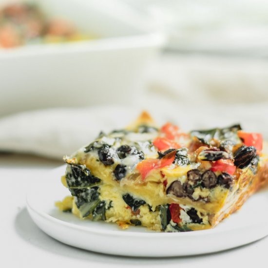 Veggie breakfast taco casserole