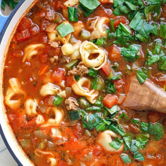 Italian Sausage-Tortellini Soup