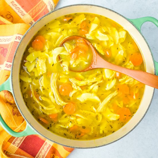 Turmeric Chicken Noodle Soup