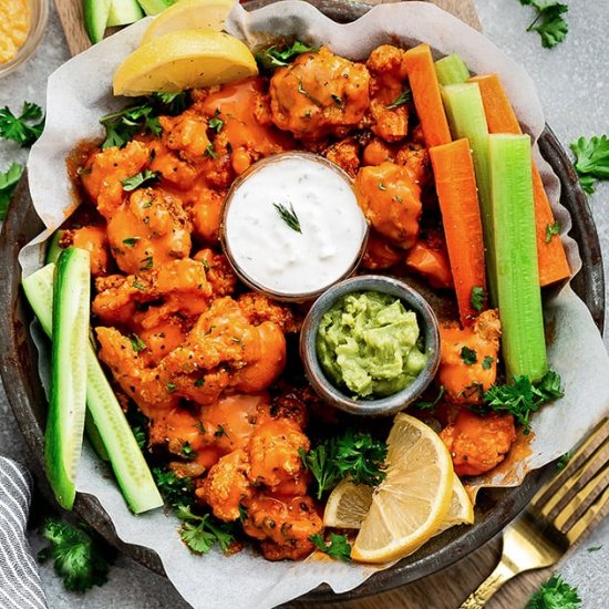 Air Fryer Buffalo Cauliflower Wings