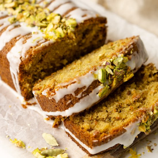 Pistachio Cardamom and Lemon Cake