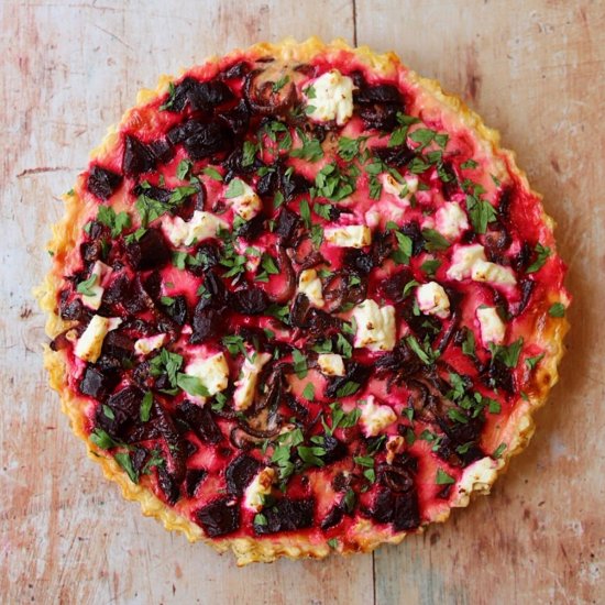 Roasted Beet & Feta Tart