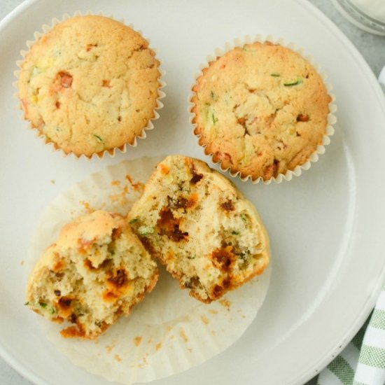 Zucchini Cinnamon Chip Muffins