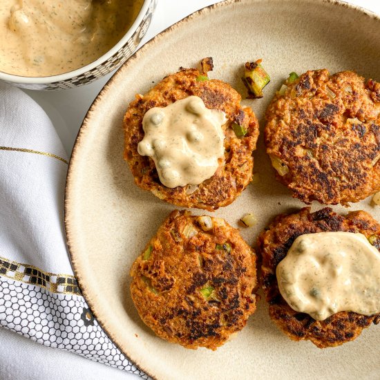 Tuna Patties with Dairy Free Aioli