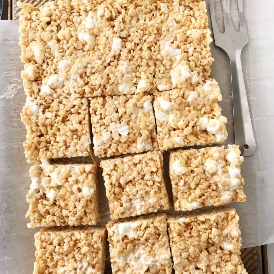 Maple Brown Butter Rice Krispie Bar