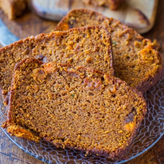 Cinnamon & Spice Sweet Potato Bread