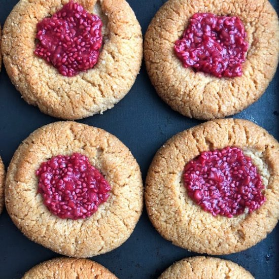 Paleo Thumbprint Cookies With Jam