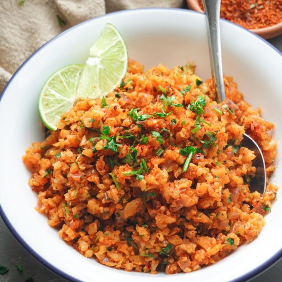 Cilantro Lime Cauliflower Red Rice