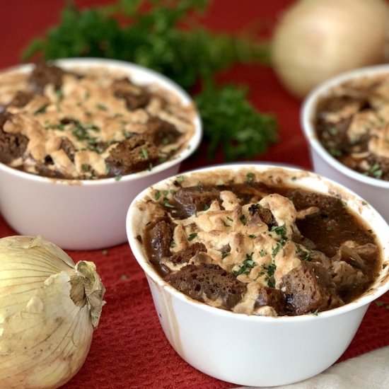 French Onion Soup, Gf, Vegan