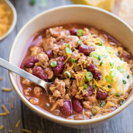 Healthy Crock-Pot Turkey Chili