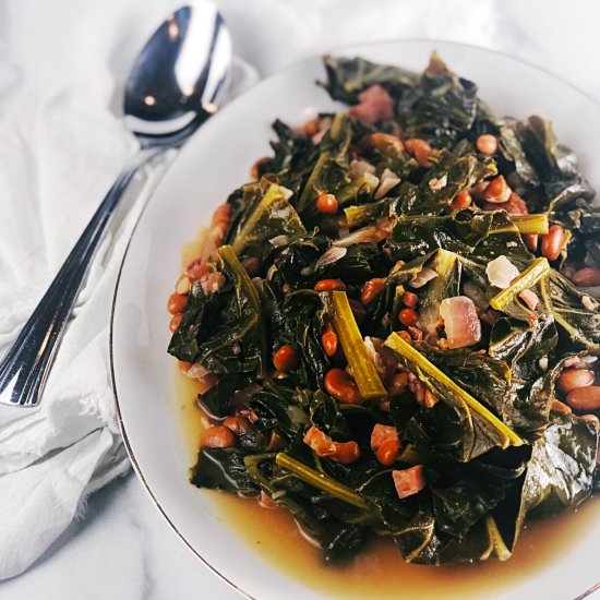 Collard Greens with Pancetta & Ham