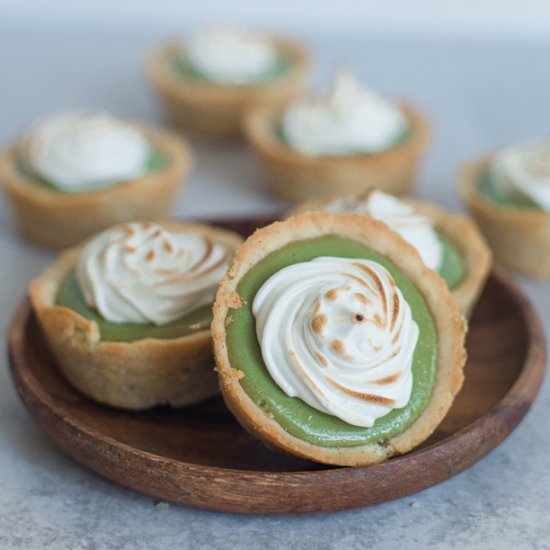 Matcha Mini Lemon Meringue Pies