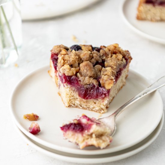 cherry rye buckle cake