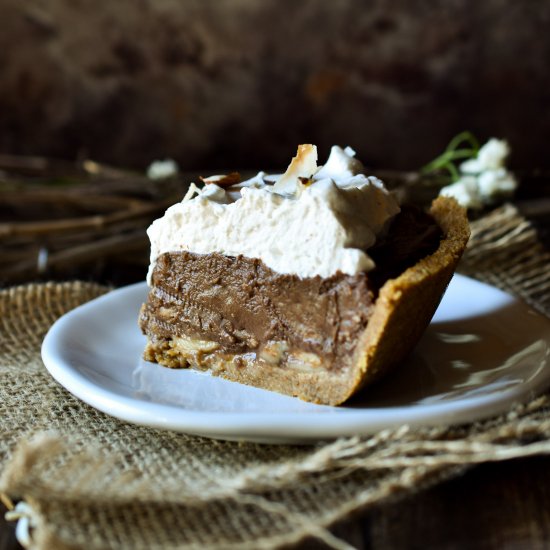 Chocolate Coconut Banana Cream Pie