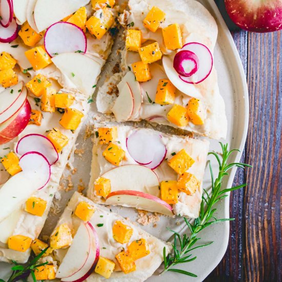 Fall Hummus Pizza