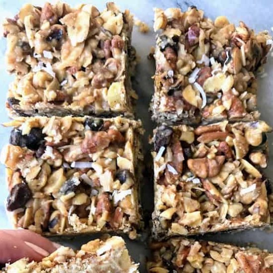 No Bake Nutty Granola Bars