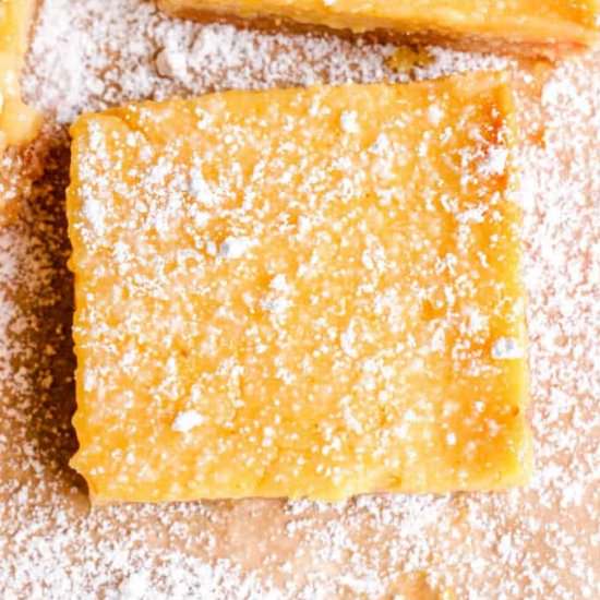 Healthy Lemon Bars (Gluten-Free)