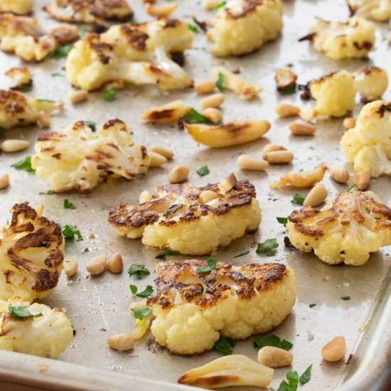 Roasted Cauliflower with Garlic