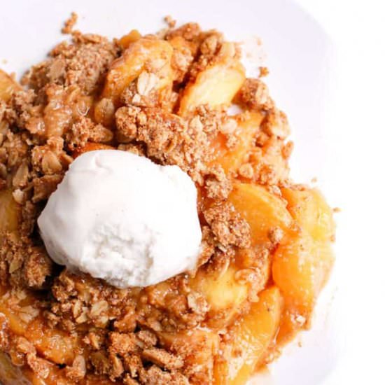 Healthy Peach Crisp